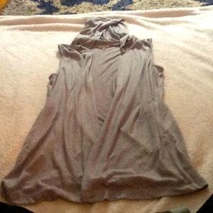 Sleeveless hooded seven forty two long sweater medium